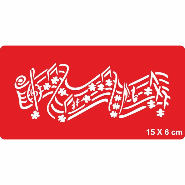 Bahar Şarkıları Nota Müzik  Tattoo Geçici Dövme Şablonları Kına Kalıpları ürün görseli 1