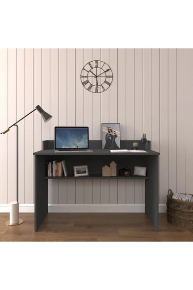 Bilgisayar Ofis Yemek Ders Çalışma Masası ÇM-01  Antrasit - Resim 2
