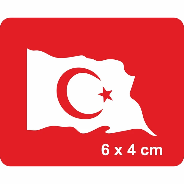 Dalgalanan Türk Bayrağı Tattoo Geçici Dövme Şablonları Kına Kalıpları ürün görseli 1