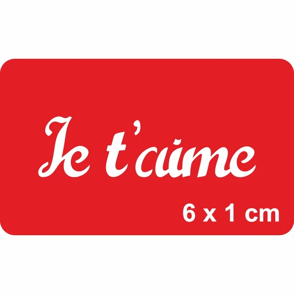 Seni Seviyorum Fransızca Tattoo Geçici Dövme Şablonları Kına Kalıpları ürün görseli 1