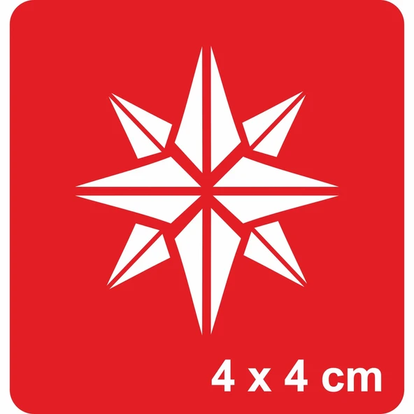 8 Köşeli YıldızSupertrendOctagram Yıldız Tattoo Geçici Dövme Şablonları Kına Kalıpları ürün görseli 1