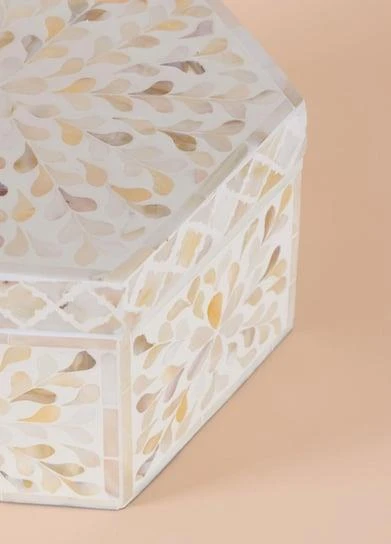 The Mia Sedef Altıgen Kutu 24x21x12 cm TLC0076 - 3