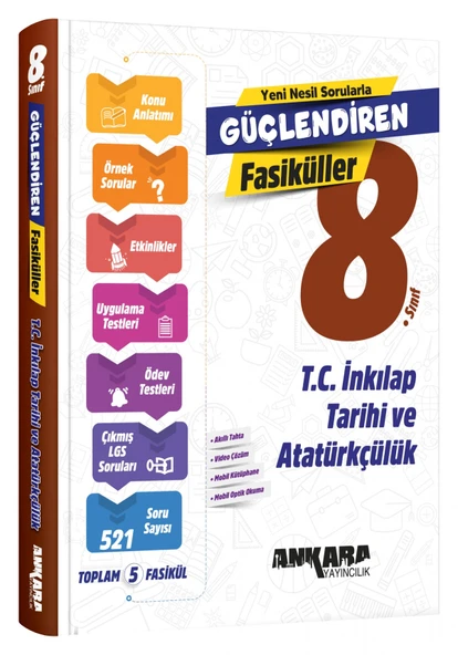 ANKARA YAYINCILIK 8.SINIF GÜÇLENDİREN INK.TAR.VE.ATATÜRKÇÜLÜK FASİKÜL SET - 1