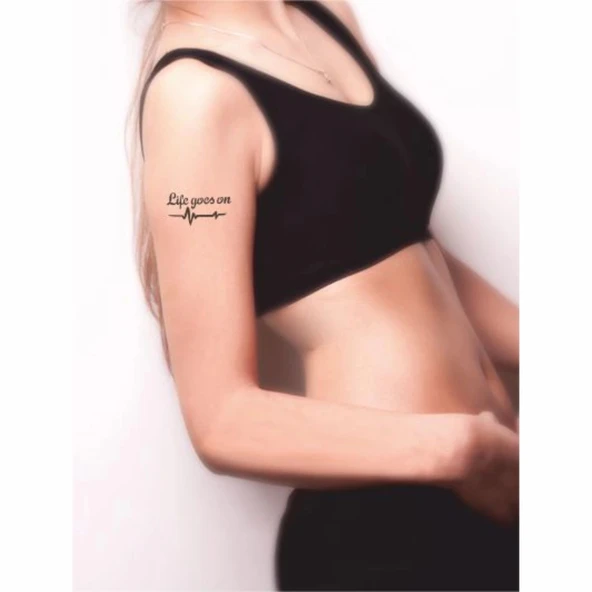 Hayat Devam Ediyor Tattoo Geçici Dövme Şablonları Kına Kalıpları - Resim 2