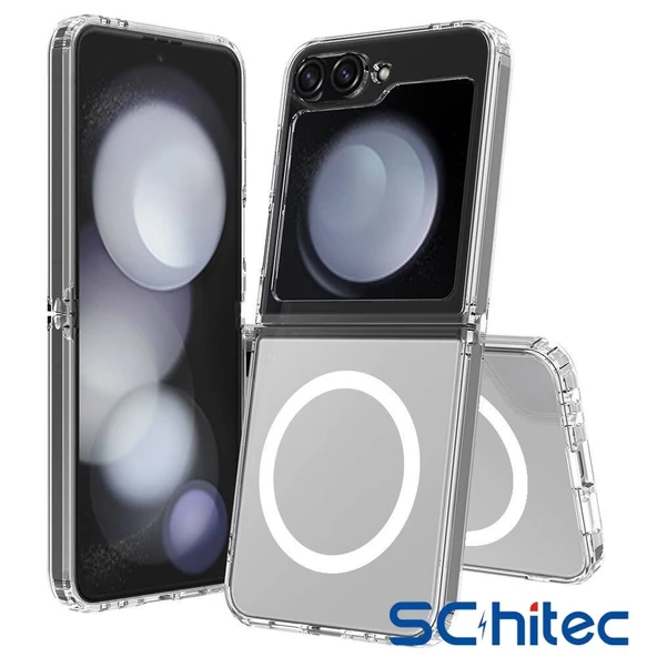 ScHitec Samsung Galaxy Z Flip 6 Magsafe Özellikli Şeffaf Kılıf - 4