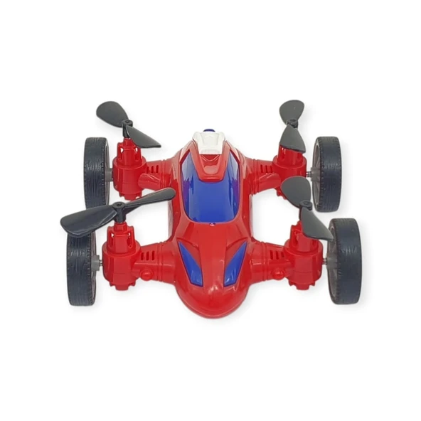 Sürtmeli Drone Araba Hareketli Pervane - Kırmızı - Resim 3