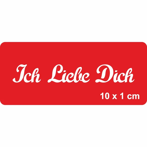 Seni Seviyorum (Almanca) Tattoo Geçici Dövme Şablonları Kına Kalıpları ürün görseli 1