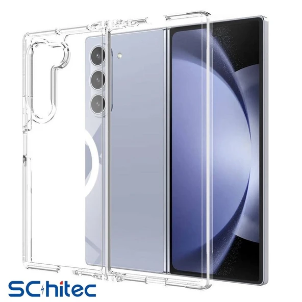 ScHitec Samsung Galaxy Z Fold 5 Magsafe Özellikli Şeffaf Kılıf - 3