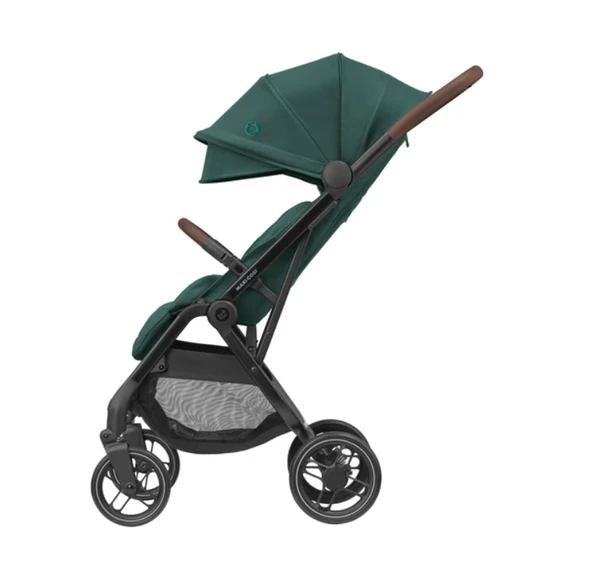 Soho Kompakt Seyahat Sistem Olabilen Otomatik Katlanan Bebek Arabası Essential Green - Resim 3