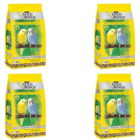 Gold Wings Yavru Muhabbet Kuşu Yemi 400 gr X 4 Adet - 1