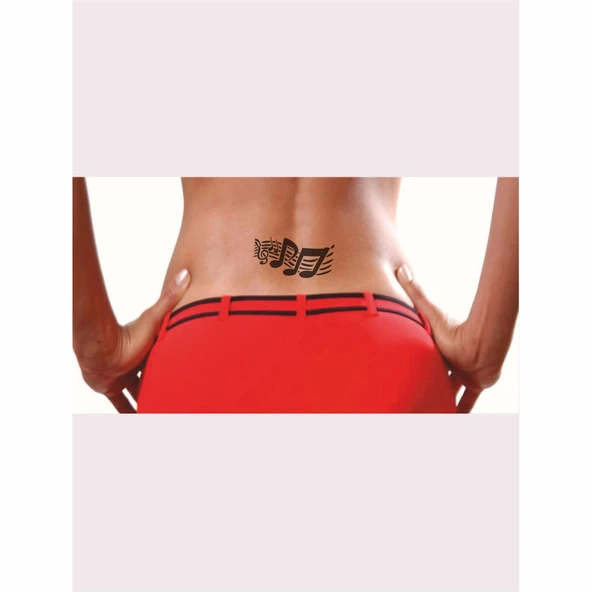Notaların Dansı Tattoo Geçici Dövme Şablonları Kına Kalıpları - Resim 2