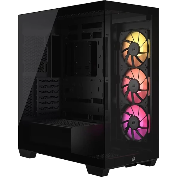 CORSAIR 3500x 850W 80+ Gold RGB Tempered Glass Siyah ATX Mid Tower Kasa - Resim 2