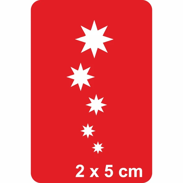 Işıldayan Yıldızlar Tattoo Geçici Dövme Şablonları Kına Kalıpları ürün görseli 1