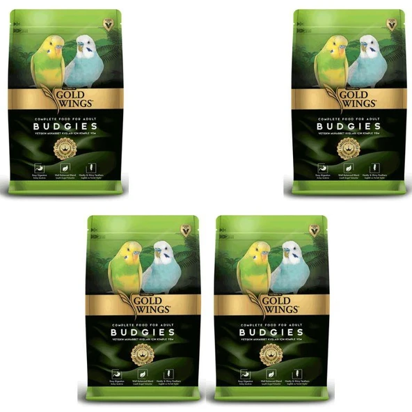 Gold Wings Premium Muhabbet Kuşu Yemi 1 Kg X 4 Adet ürün görseli 1