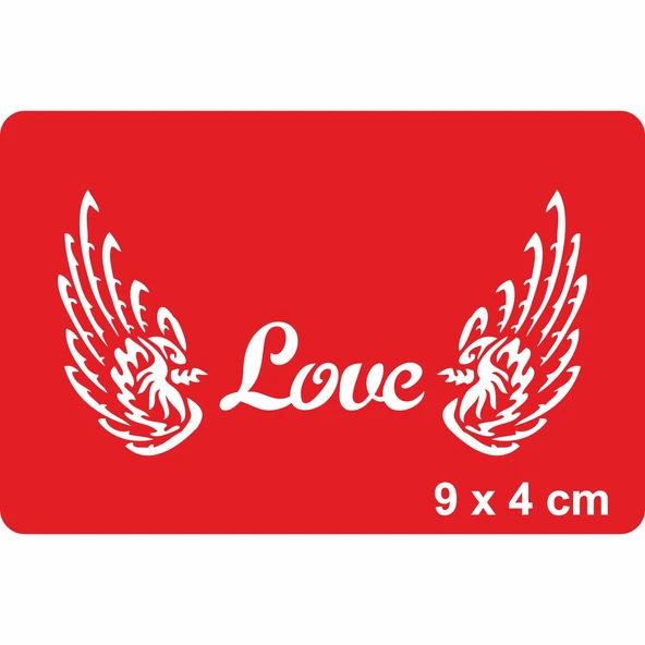 Aşkın Kanatları Var! Tattoo Geçici Dövme Şablonları Kına Kalıpları ürün görseli 1