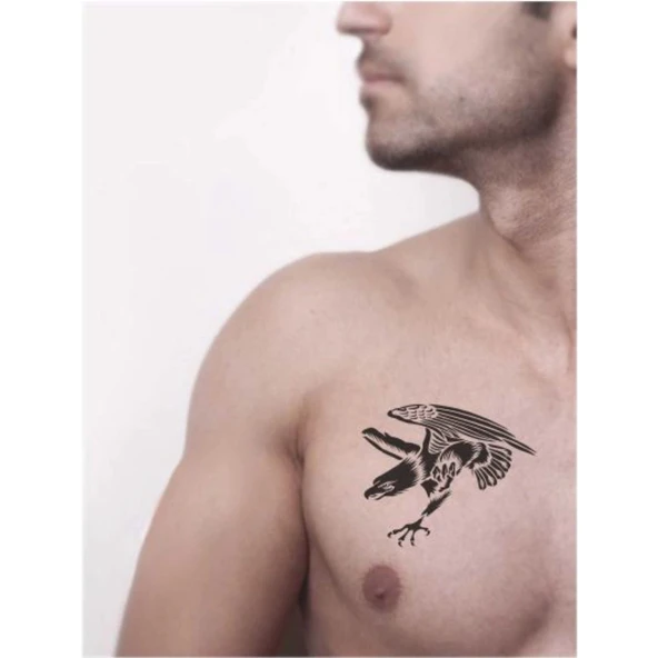 Kartal Saldırısı Tattoo Geçici Dövme Şablonları Kına Kalıpları - Resim 2