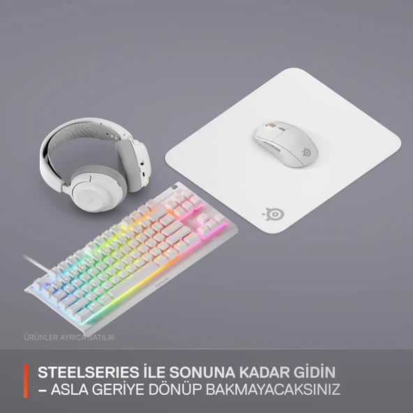 SteelSeries QcK Medium Gaming Oyun Mousepad - Beyaz - Resim 7