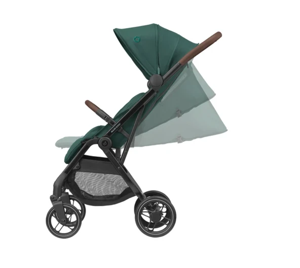 Soho Kompakt Seyahat Sistem Olabilen Otomatik Katlanan Bebek Arabası Essential Green - Resim 7