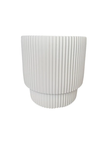 Çift Kalı Çizgili Modern Saksı - 1
