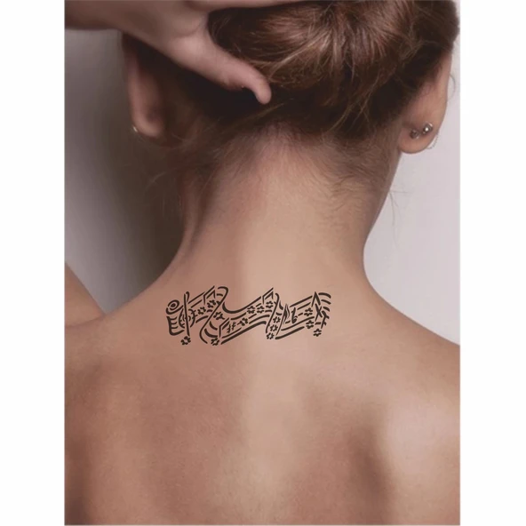 Bahar Şarkıları Nota Müzik  Tattoo Geçici Dövme Şablonları Kına Kalıpları - Resim 2