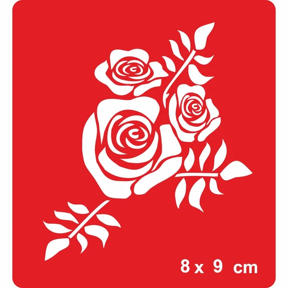 Dikenin Gülü Var! Tattoo Geçici Dövme Şablonları Kına Kalıpları ürün görseli 1