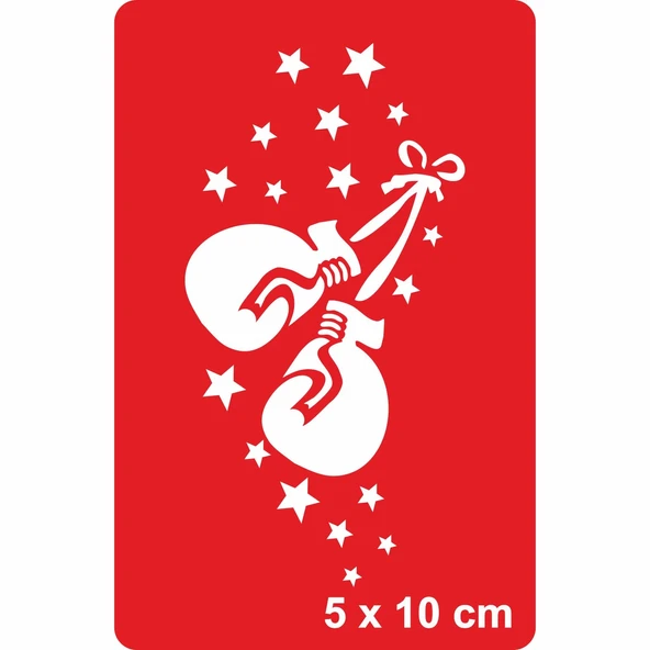 Boksun Parlayan Yıldızı Tattoo Geçici Dövme Şablonları Kına Kalıpları ürün görseli 1