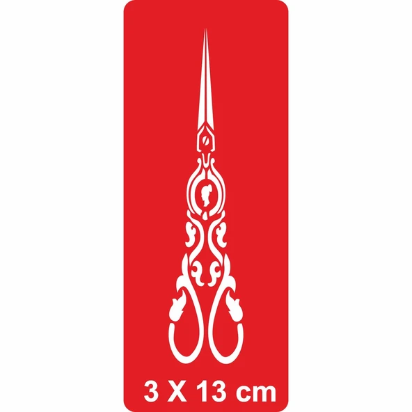 Süslü Makas 2 Tattoo Geçici Dövme Şablonları Kına Kalıpları ürün görseli 1