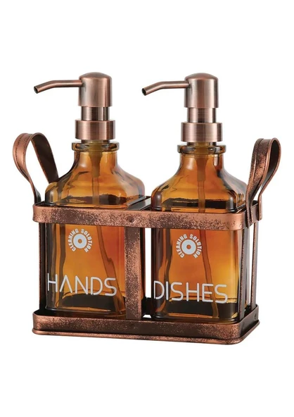 Rame Amber Sıvı Sabunuk Seti - 2x500 ML Kare - 4