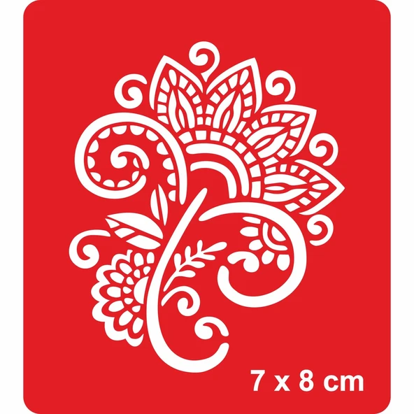 Dantel Motifi 253 Tattoo Geçici Dövme Şablonları Kına Kalıpları ürün görseli 1