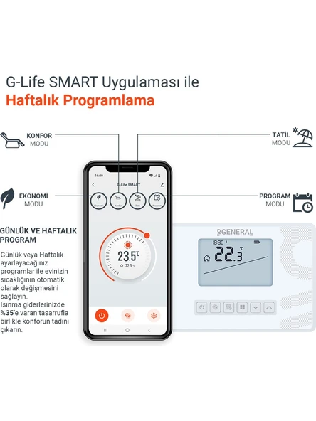 General Life HT300S Smart Kablosuz Dijital Akıllı Termostat - 8