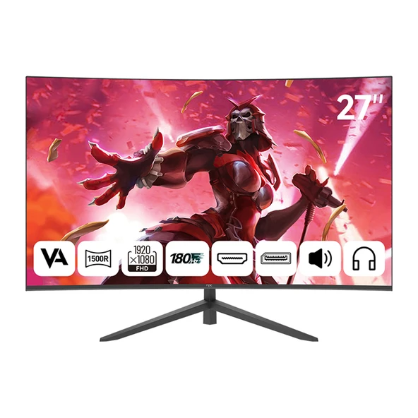 NPC 1ms 180Hz 27" 1920x1080 FHD Curved Monitör MD270K-V