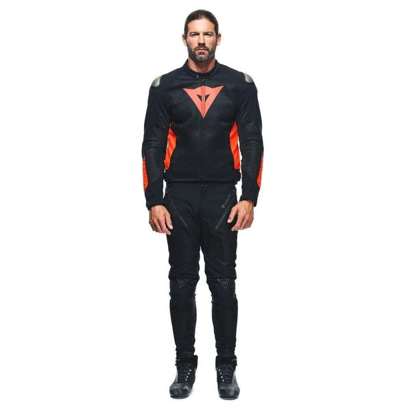 Dainese Energyca Air Black Fluo Red Tekstil Mont - Resim 3