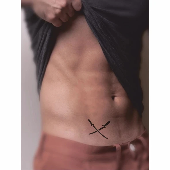 Samuray Kılıç  Tattoo Geçici Dövme Şablonları Kına Kalıpları - Resim 2