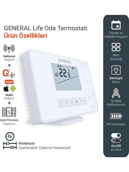 General Life HT300S Smart Kablosuz Dijital Akıllı Termostat - 5