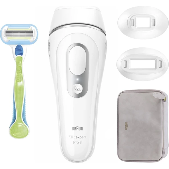 Braun Ipl Silk·expert Pro 3, Evde Tüy Alma, Çanta, Venus Tıraş Makinesi, 2 Başlık Ile, PL3132 - Resim 8