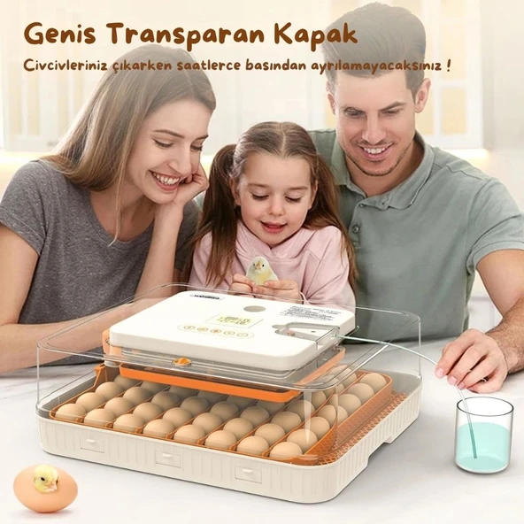 Evonest 56 Yumurtalık Kuluçka Makinesi | Turuncu Model - 8
