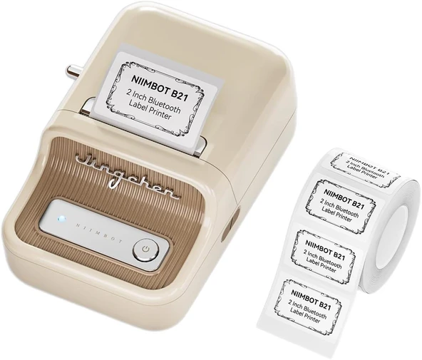 NIIMBOT B21S Cream Termal Taşınabilir Bluetooth Etiket Yazıcısı - 2