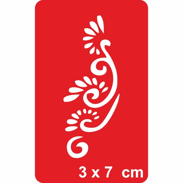 Minik Yapraklı Dallar Tattoo Geçici Dövme Şablonları Kına Kalıpları ürün görseli 1