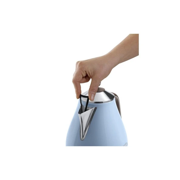 Delonghi KBOV 2001.AZ Icona Vintage Mavi 2000 W 1.7 lt Çelik Kettle - Resim 4