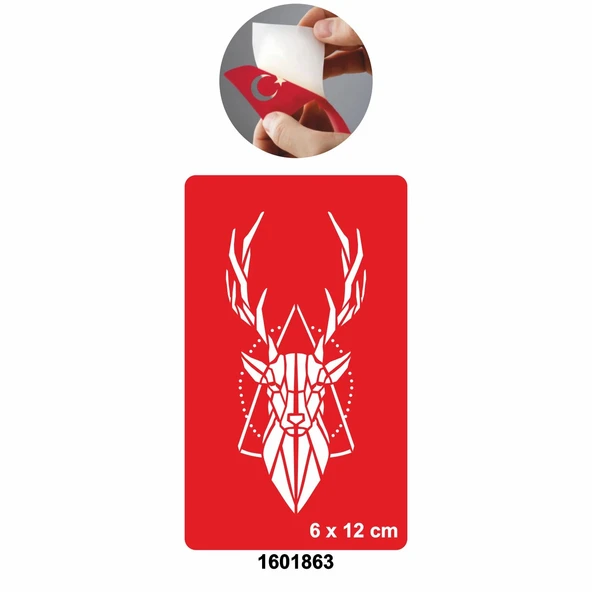 Güçlü Ve Kibar Geyik Geçici Desen Tattoo Geçici Dövme Şablonları Kına Kalıpları ürün görseli 1