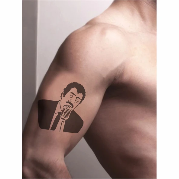 Şarkıcı Tattoo Geçici Dövme Şablonları Kına Kalıpları - Resim 2