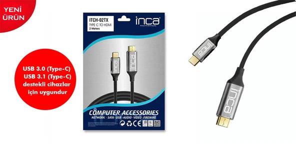Inca IMHD-50T 5mt 1,4 V 3D Altın Uçlu HDMI Kablo