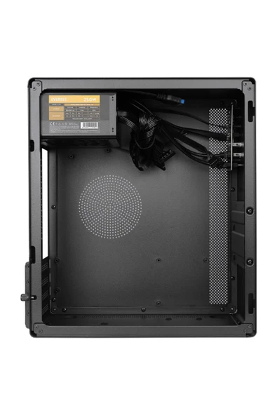 Everest K250 PEAK 250W MICRO PSU SIYAH USB3.0+USB2.0+TYPE-C+HD AUDIO KOMPAKT MID-T PC KASASI - 3