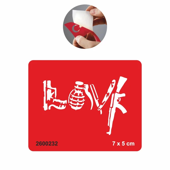 Love Ustura Tabanca Silah  Tattoo Geçici Dövme Şablonları Kına Kalıpları ürün görseli 1