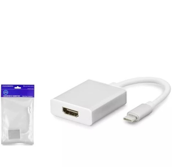 HADRON HDX7760 TYPE-C (M) TO HDMI (F) ADAPTÖR BEYAZ