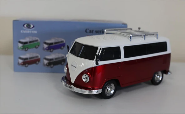 EVERTON RT-1945 Kırmızı Arabalı  Bluetooth Fm-Usb-Tf-Aux Şarjlı Nostaljik Radyo - 2