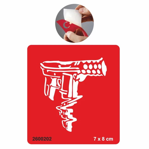 Otomatik Taramalı Silah  Tattoo Geçici Dövme Şablonları Kına Kalıpları ürün görseli 1