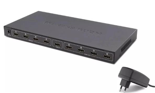 Hadron Hdx1332 8 port Hdmi Splitter 1.4V 1080P 4K 1-In 8-Out Siyah