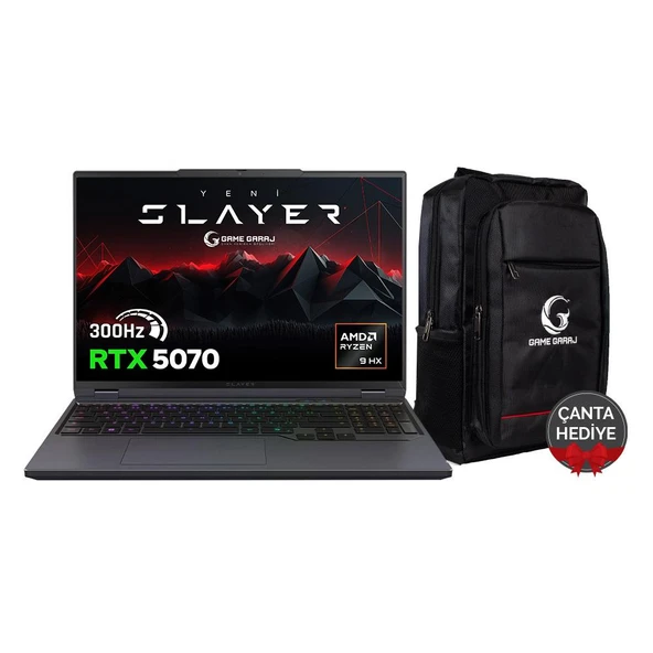 Game Garaj Slayer R9T-5070 C1 AMD Ryzen 9 8945HX 32GB RAM 1TB SSD RTX5070 16 - 1