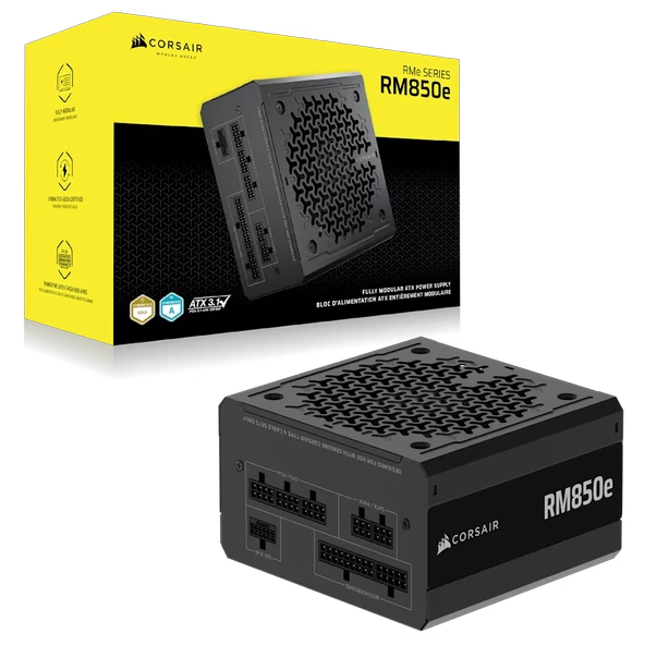 CORSAIR RM850e 850W 80+ Gold 140mm ATX 3.1 Full Modüler Fanlı PSU ürün görseli